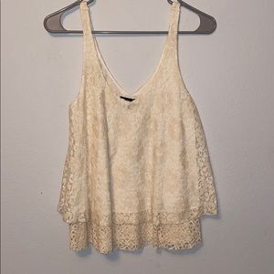White lace tank top- American Eagle